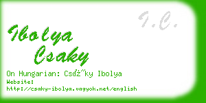 ibolya csaky business card